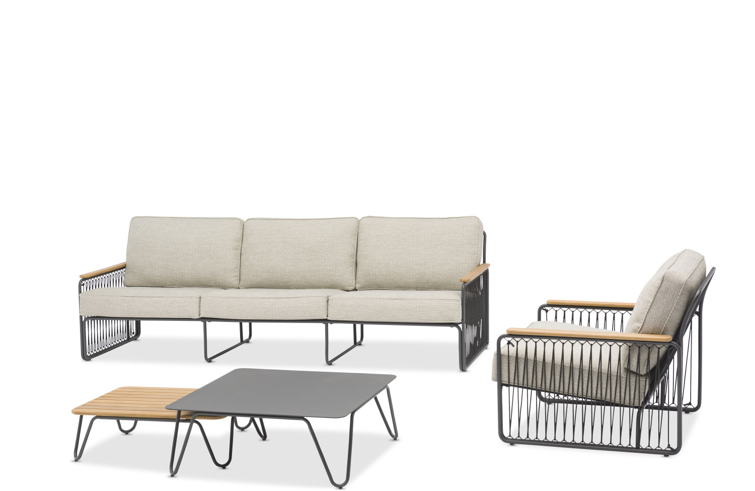 Coffee table 80*80 (alu) LAGOM RIVA Lm 37G Lm /ANTHRACITE