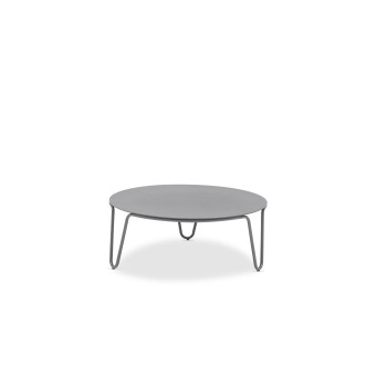 Coffee table / ROUND / d.80 (alu) LAGOM RIVA Lm 39G / ANTHRACITE