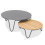 Coffee table / ROUND / d.60 (teak) LAGOM RIVA Lm 40G / ANTHRACITE