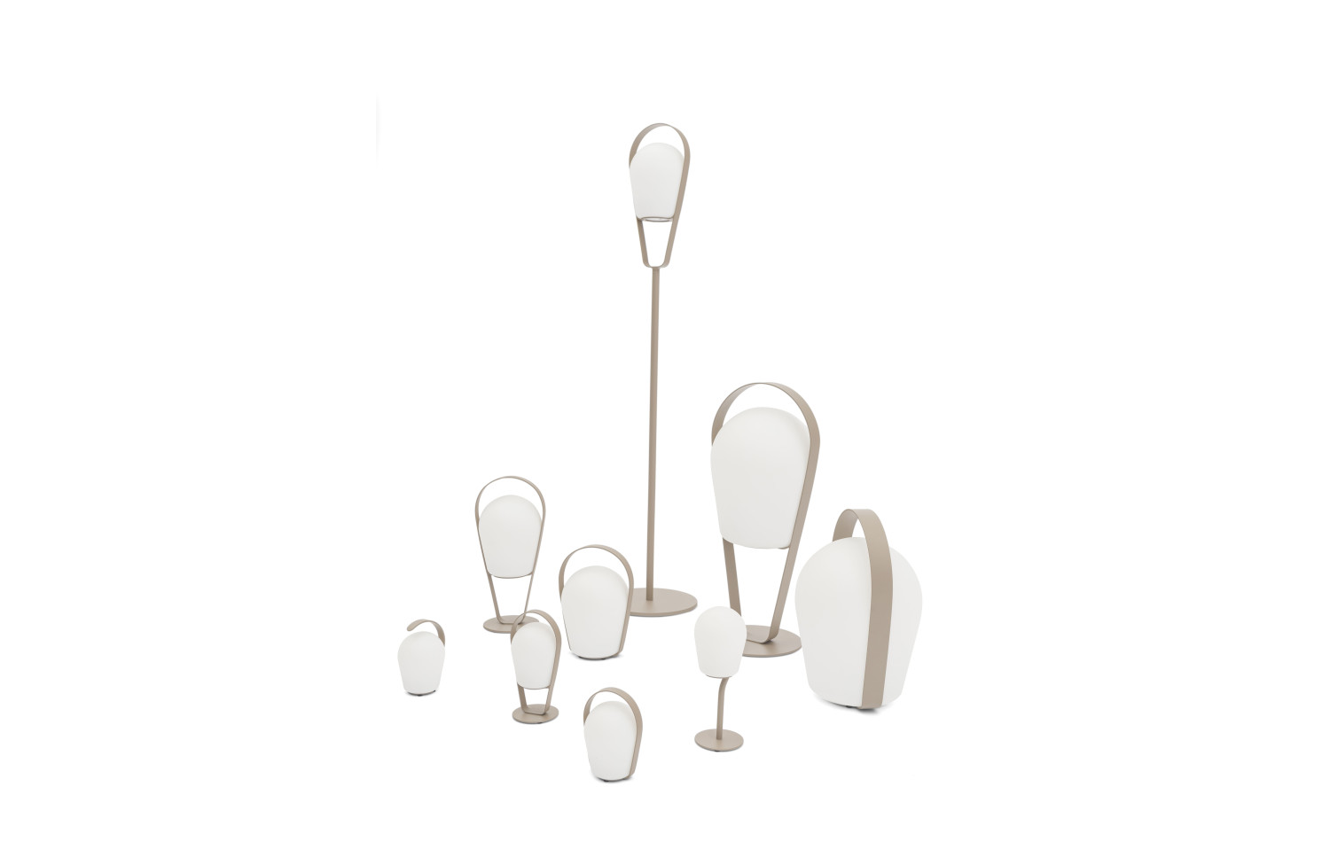 Outdoor lamp (charging with USB) h. 148cm LAGOM BOB LARGE-TOP Lm 19T /taupe