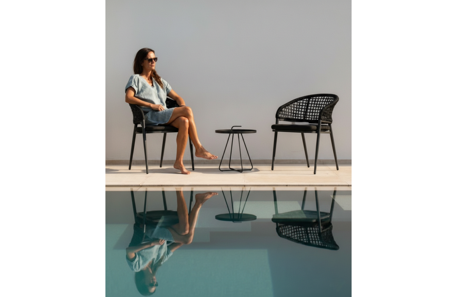 Round side table (alu) d.44 LAGOM HOOK Lm 61G / ANTHRACITE