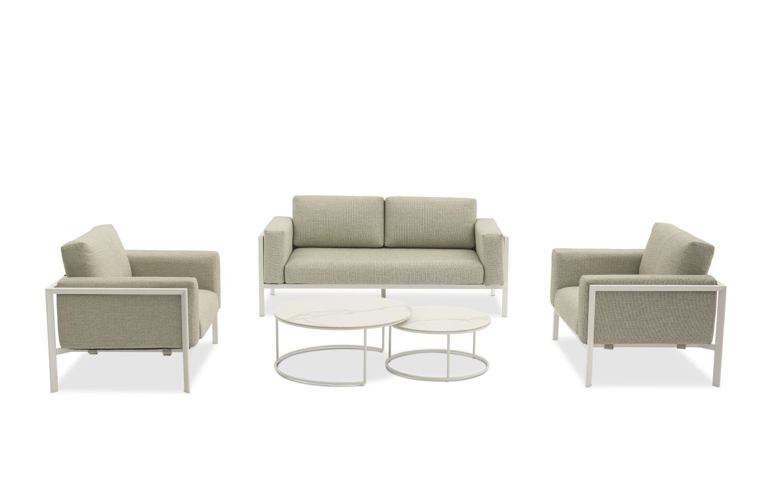 Lounge armchair (with cushions) LAGOM REEF Lm 57T / TAUPE