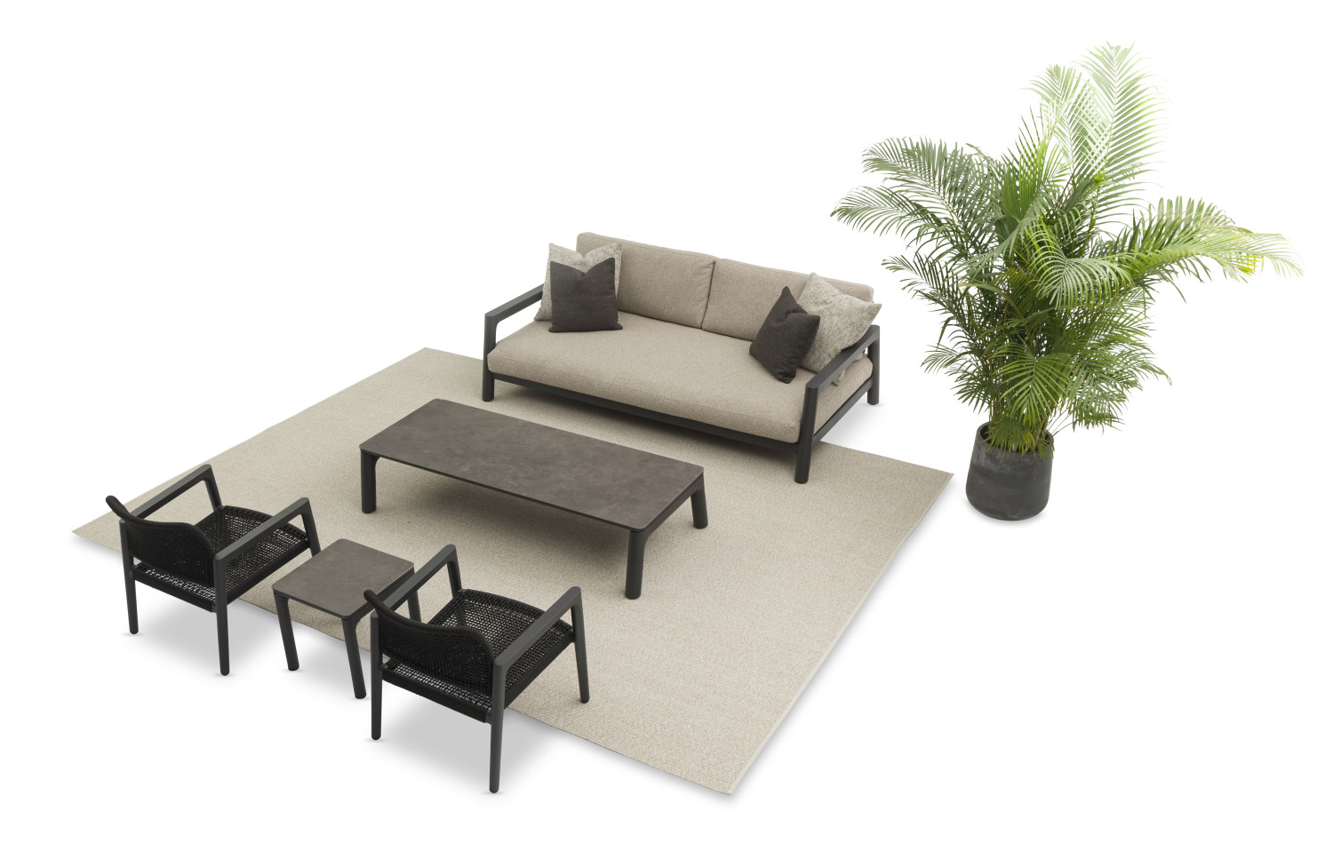 Lounge rmchair (with cushions) LAGOM TOLO Lm 66G / ANTHRACITE