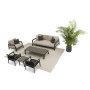 3-seater sofa (with cushions) LAGOM TOLO Lm 67G / ANTHRACITE