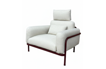 Lounge armchair (with cushions) LAGOM CORAL Lm 68R / BURGUNDY