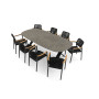 Oval dining table (extendable 250-310 cm) LAGOM ALBATROS Lm 76G / ANTHRACITE