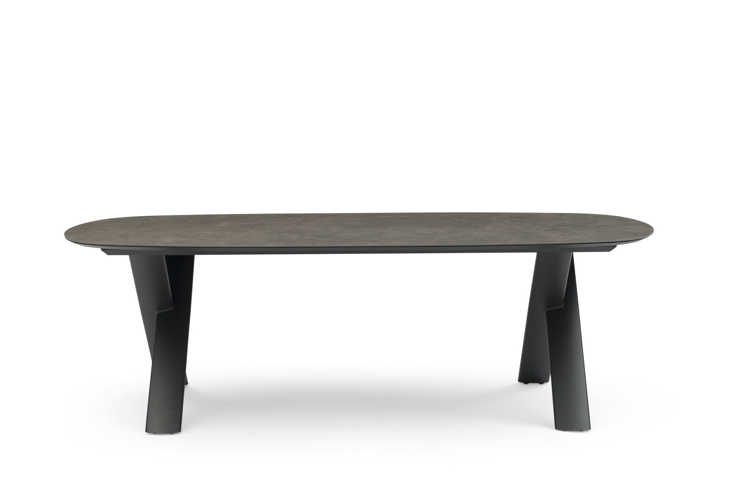 Oval dining table (extendable 250-310 cm) LAGOM ALBATROS Lm 76G / ANTHRACITE