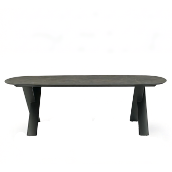 Oval dining table (extendable 250-310 cm) LAGOM ALBATROS Lm 76G / ANTHRACITE