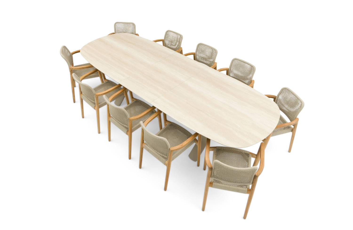 Oval dining table (extendable 250-310 cm) LAGOM ALBATROS Lm 76T / TAUPE