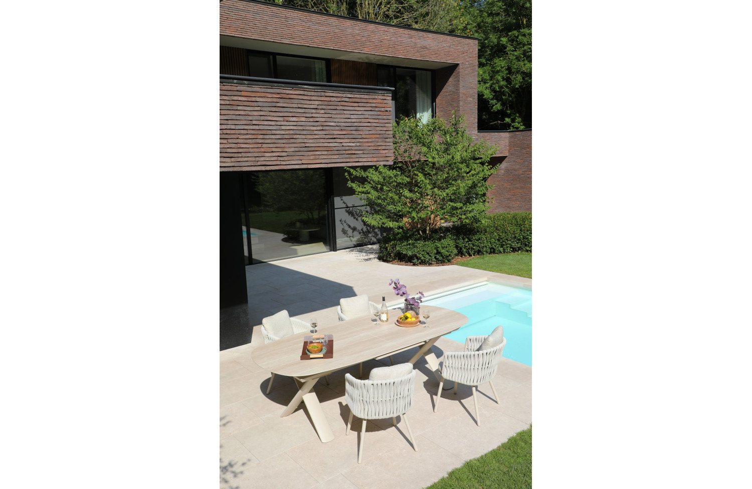 Oval dining table (extendable 250-310 cm) LAGOM ALBATROS Lm 76T / TAUPE