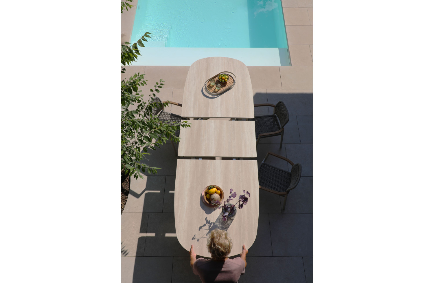 Oval dining table (extendable 250-310 cm) LAGOM ALBATROS Lm 76T / TAUPE