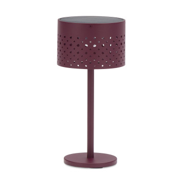 Solar outdoor lamp (charged by solar energy) h.32.5 cm LAGOM BEAM ROUND Lm 79R / BURGUNDY