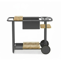 Serving table with wheels LAGOM SUNSET Lm 80G / ANHTRACITE