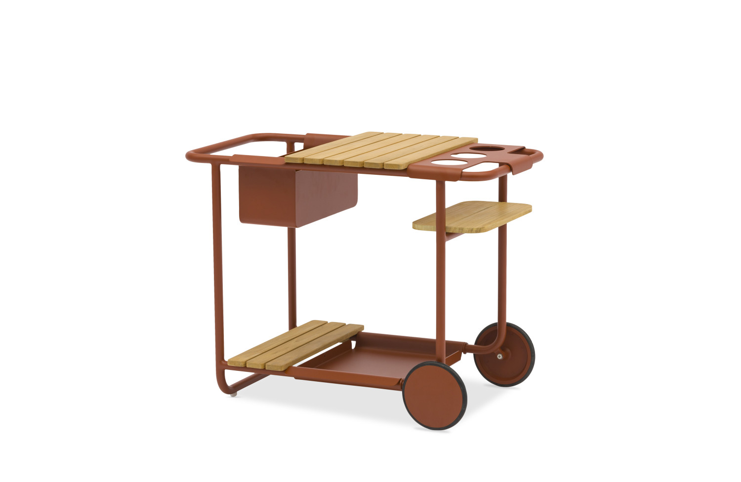 Serving table with wheels LAGOM SUNSET Lm 80G / ANHTRACITE