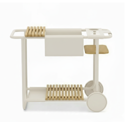 Serving table with wheels LAGOM SUNSET Lm 80T / TAUPE