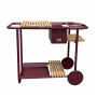 Serving table with wheels LAGOM SUNSET Lm 80R / BURGUNDY