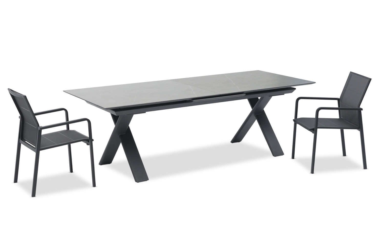 Rectangular dining table (extendable 180-240 cm) LAGOM ALBATROS Lm 87G / ANTHRACITE