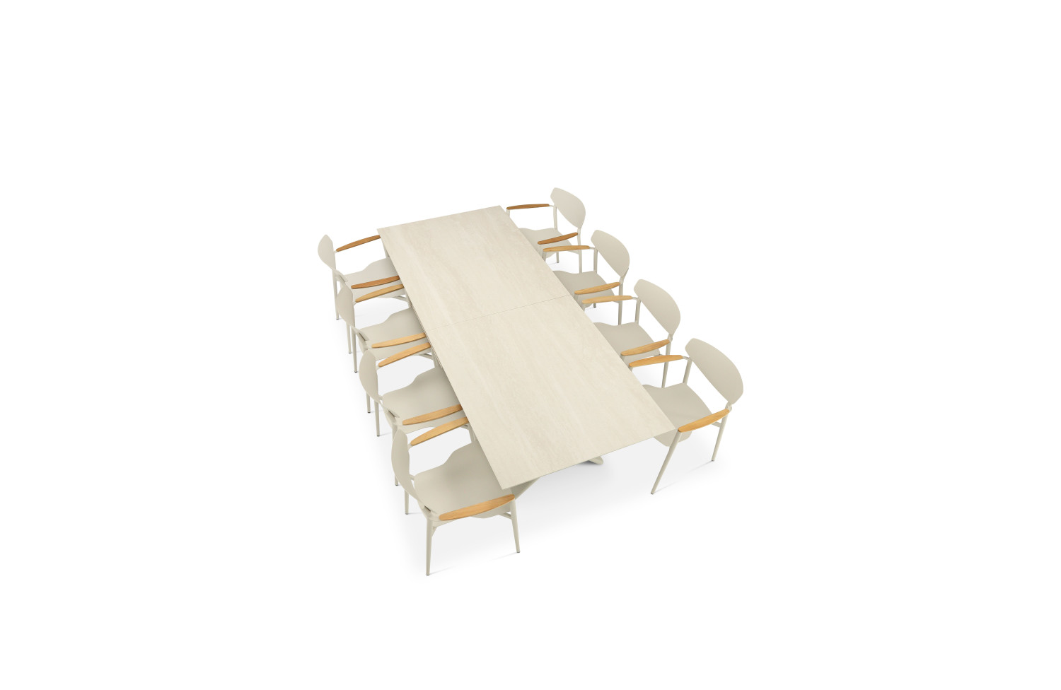 Rectangular dining table (extendable 200-300 cm) LAGOM ALBATROS Lm 88T / TAUPE