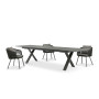 Rectangular dining table (extendable 280-340-400 cm) LAGOM ALBATROS Lm 89G / ANTHRACITE