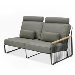 Sofa 2-osobowa z LEWYM podłokietnikiem (z poduszkami) LAGOM RIVA Lm 52G / ANTHRACITE