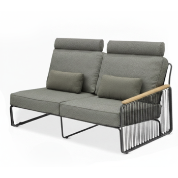 Sofa 2-osobowa z LEWYM podłokietnikiem (z poduszkami) LAGOM RIVA Lm 52G / ANTHRACITE