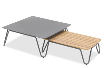 Kawowy stolik 76*50 (teak) LAGOM RIVA Lm 38G / ANTHRACITE