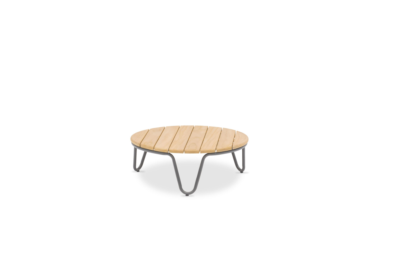 Kawowy stolik / OKRĄGŁY / d.60 (teak) LAGOM RIVA Lm 40G / ANTHRACITE