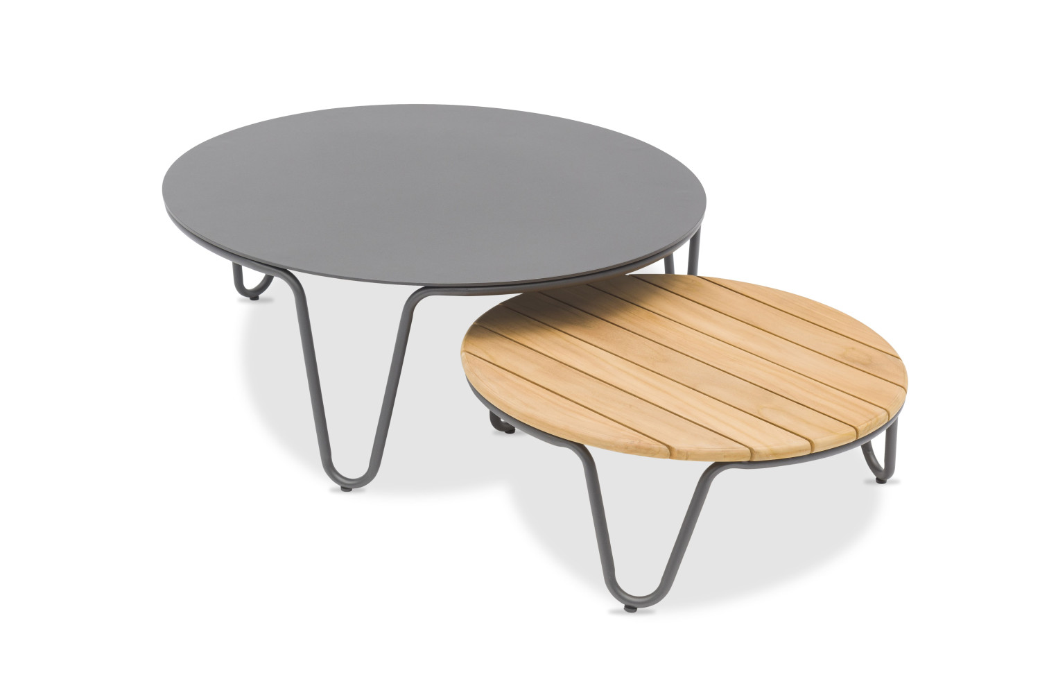 Kawowy stolik / OKRĄGŁY / d.60 (teak) LAGOM RIVA Lm 40G / ANTHRACITE