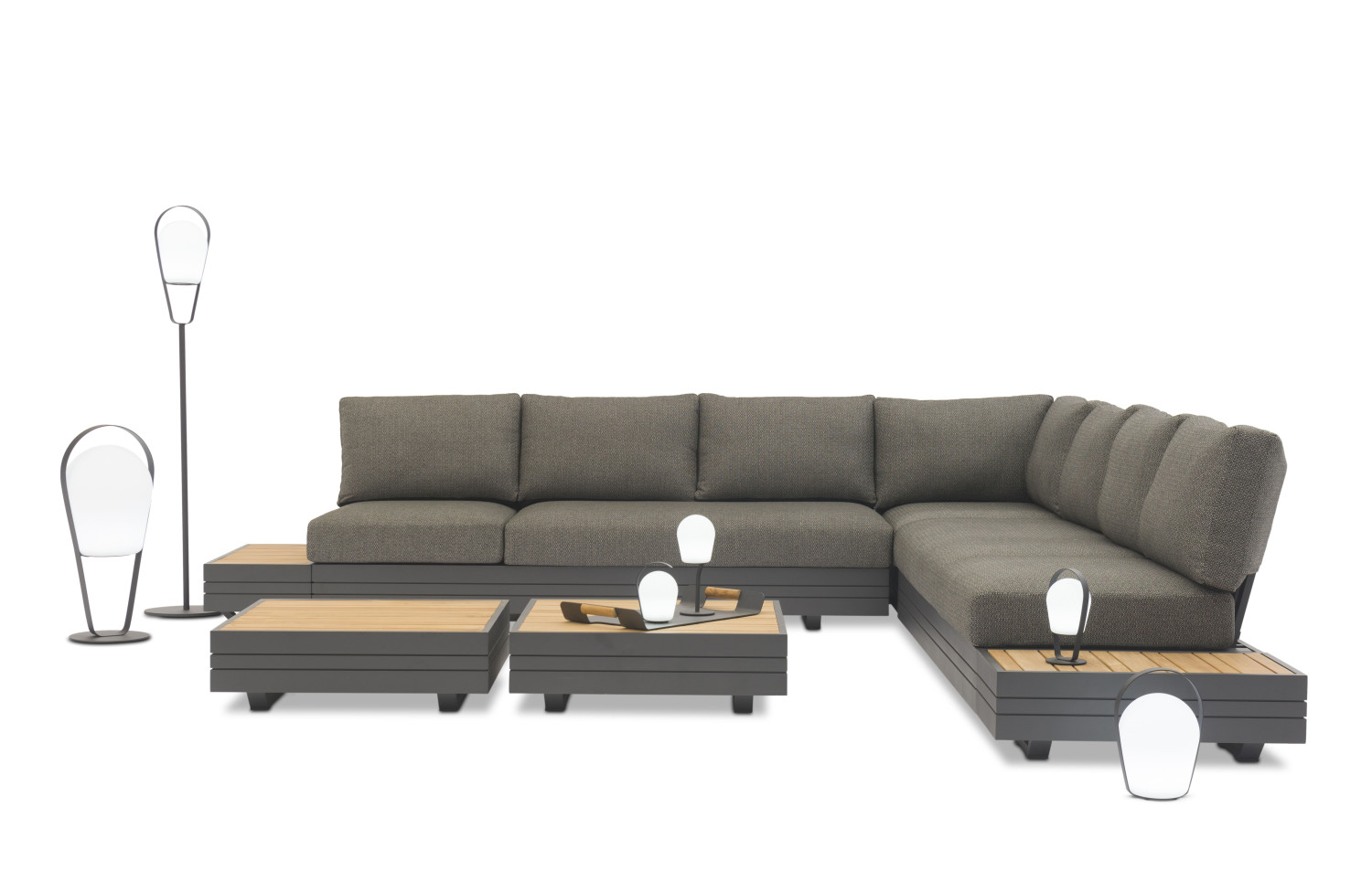 Lampa uliczna (ładowana przez USB) wys. 148 cm LAGOM BOB LARGE-TOP Lm 19T /taupe