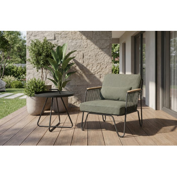 Stolik boczny okrągły z tacą (alu) d.44 LAGOM HOOK Lm 62G / ANTHRACITE