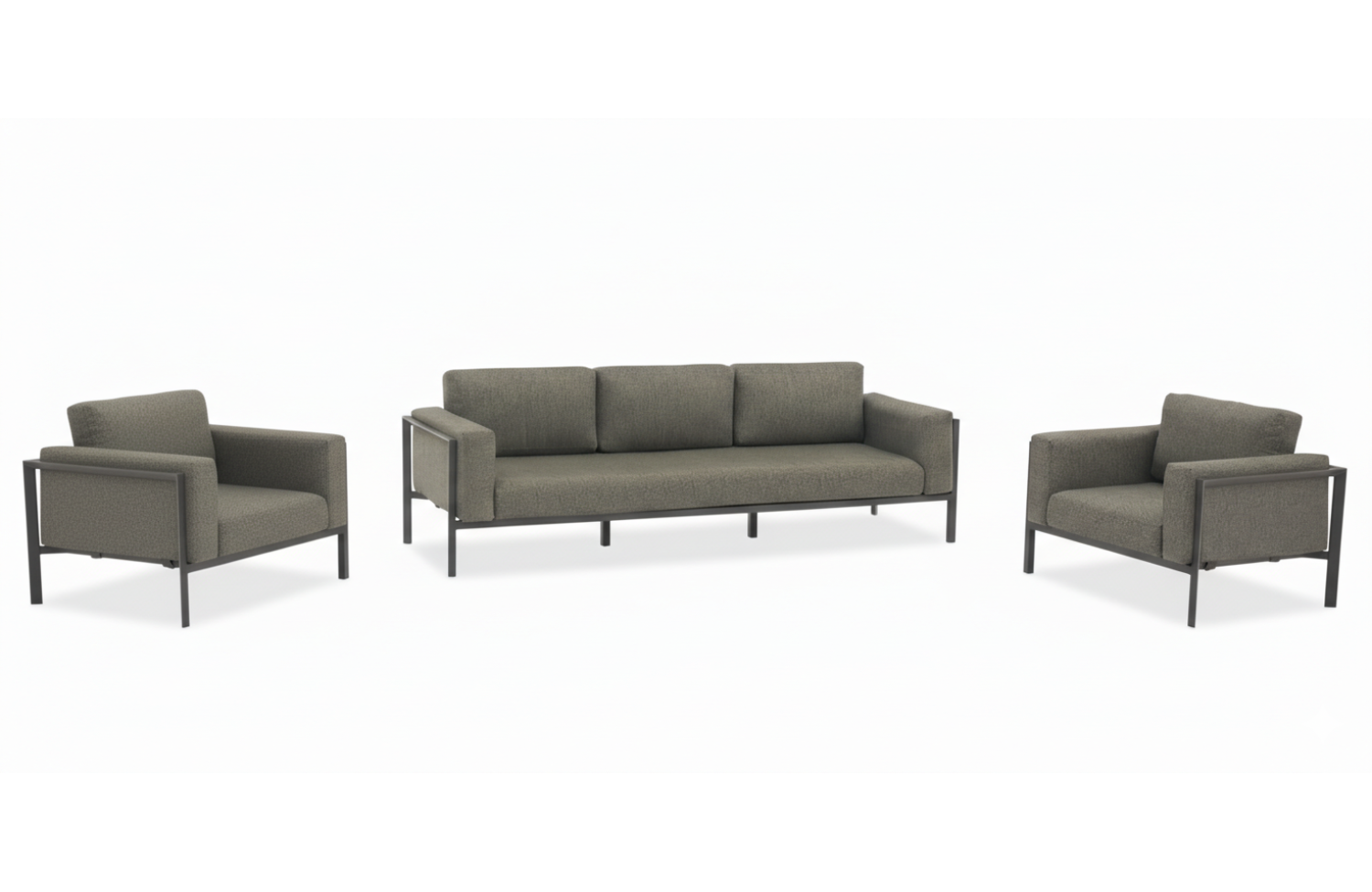 Sofa 3-osobowa (z poduszkami) LAGOM REEF Lm 59G / ANTHRACITE