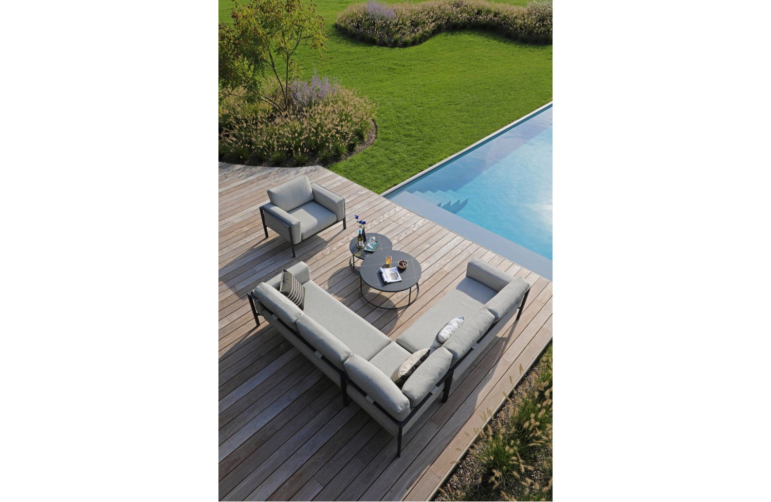 Pufa (z poduszką) LAGOM REEF Lm 60T / TAUPE