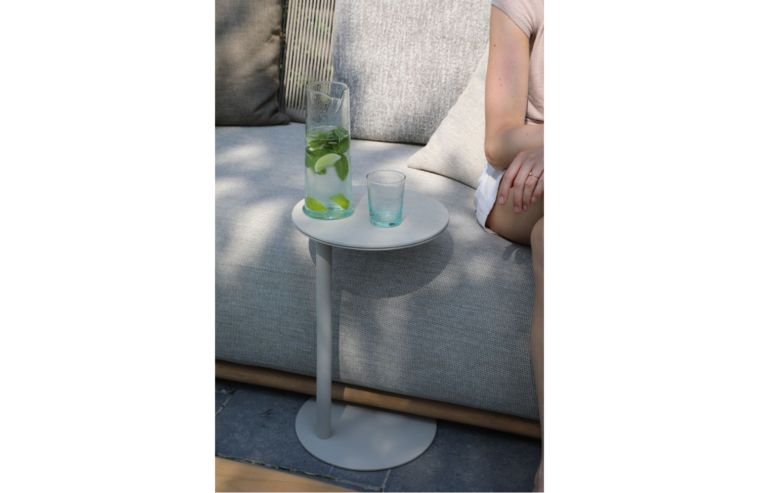 Stolik boczny okrągły /LAGOM BUTLER Lm 65T / TAUPE