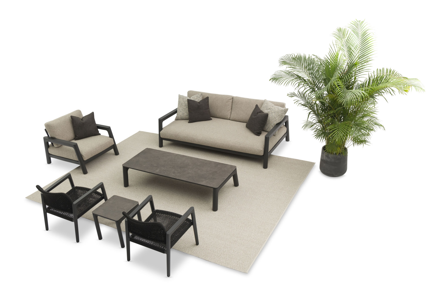 Fotel (z poduszkami) LAGOM TOLO Lm 66G / ANTHRACITE