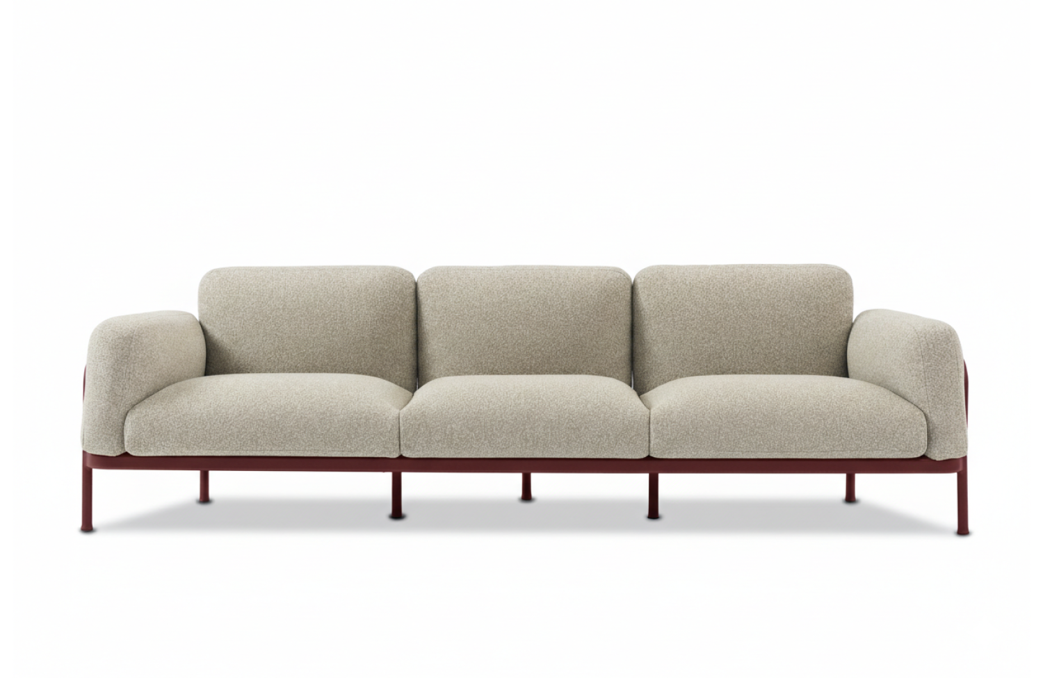 Sofa 3-osobowa (z poduszkami) LAGOM CORAL Lm 69R / BURGUNDY