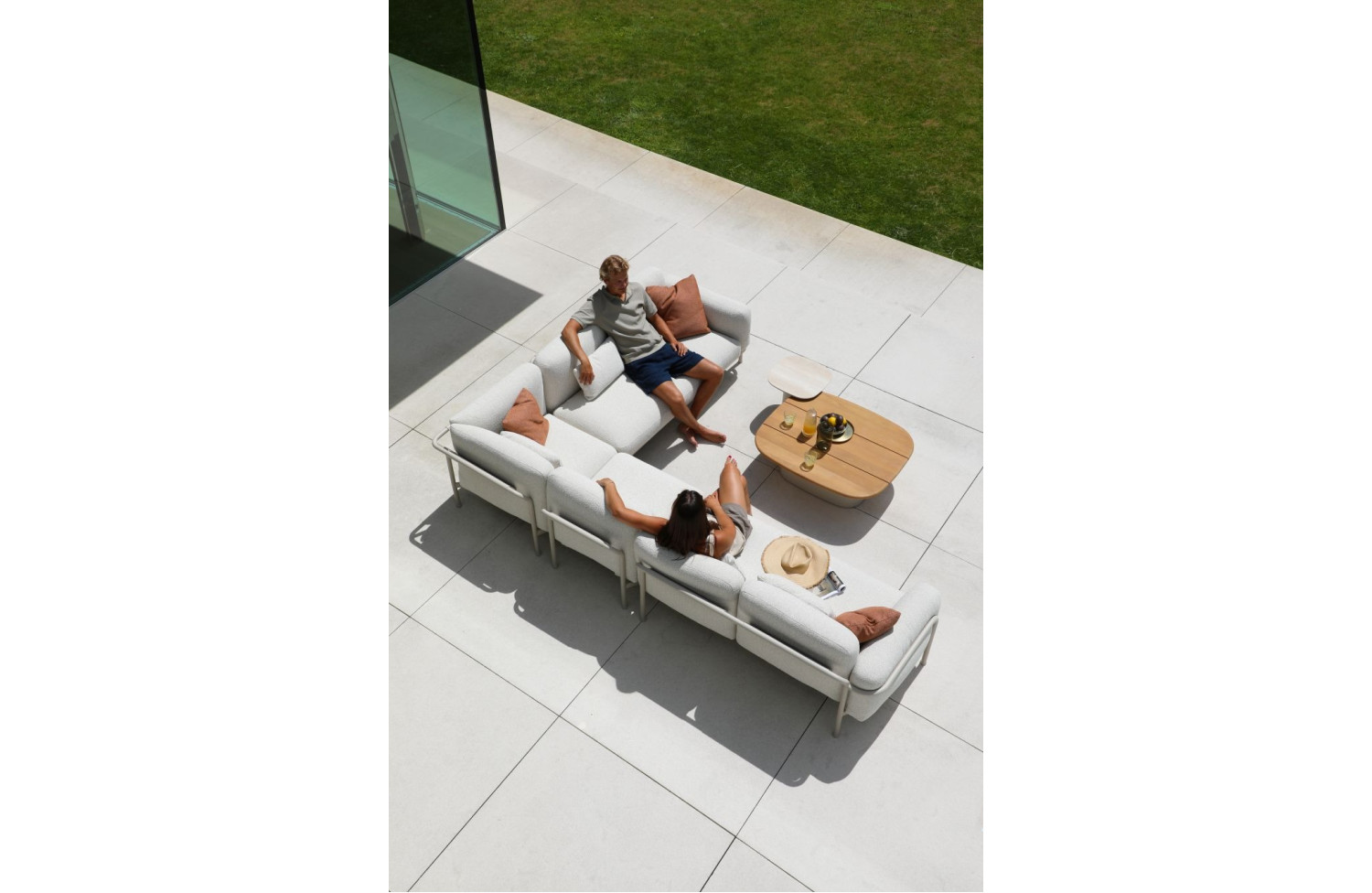 Sofa 3-osobowa (z poduszkami) LAGOM CORAL Lm 69R / BURGUNDY