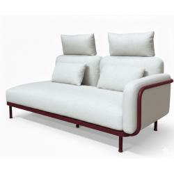 Sofa 2-osobowa z LEWYM podłokietnikiem (z poduszkami) LAGOM CORAL Lm 70R / BURGUNDY