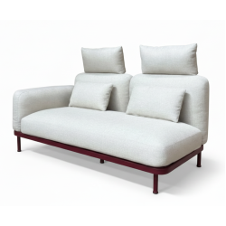 Sofa 2-osobowa z PRAWYM podłokietnikiem (z poduszkami) LAGOM CORAL Lm 71R / BURGUNDY