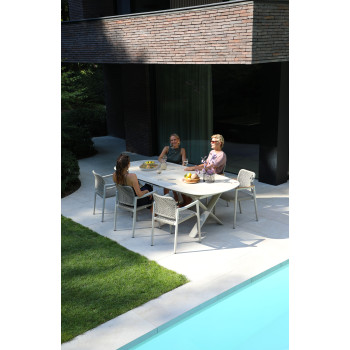 Stół obiadowy owalny (rozkładany 250-310 cm) LAGOM ALBATROS Lm 76G / ANTHRACITE