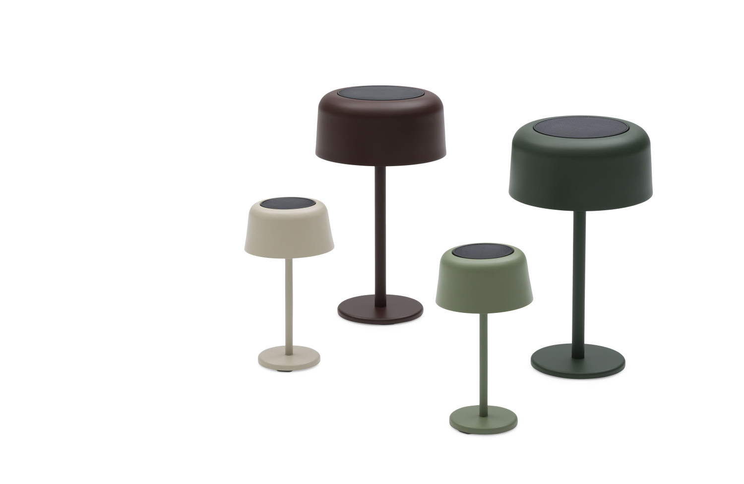 Lampa uliczna solarna (ładowana energią słoneczną) wys. 26.2 cm LAGOM SPARK Lm 77T / taupe