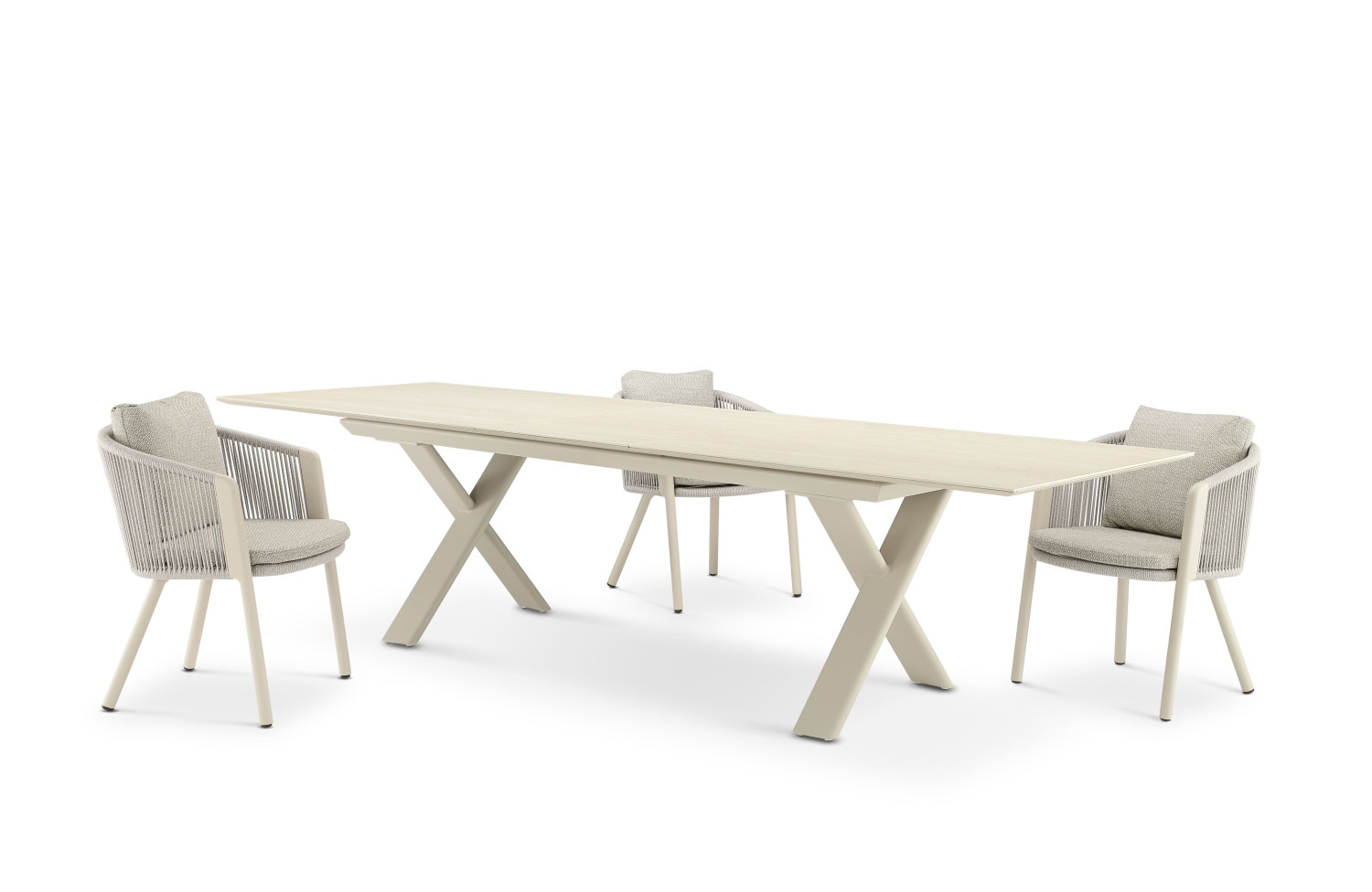 Stół obiadowy prostokątny (rozkładany 280-340-400 cm) LAGOM ALBATROS Lm 89T / TAUPE