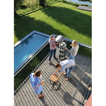 Комплект 2 пуфи (з подушками) + столик LAGOM TOTEM-3 Lm 14B / DARK TAUPE