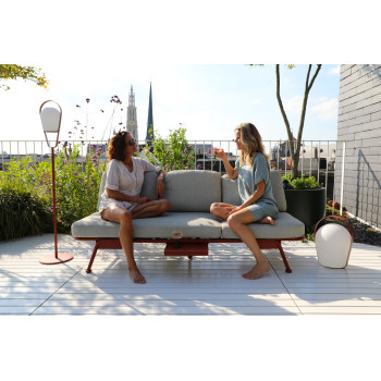 Диван для відпочинку на балконі (з подушками) + чохол (201x82x33cm) LAGOM SUNSET Lm 26G / ANTHRACITE