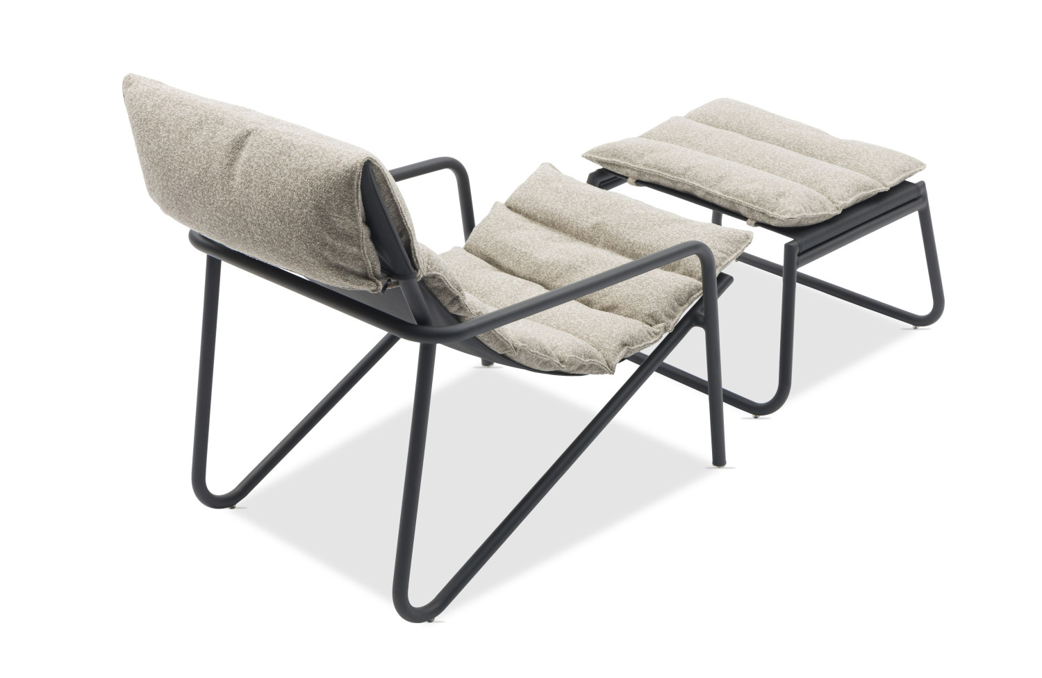 Набір для балкона: Крісло (з подушками) + пуф (без подушки) LAGOM COAST Lm 29G+30G / ANTHRACITE