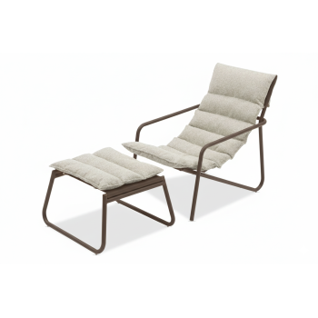 Набір для балкона: Крісло (з подушккою) + пуф (без подушки) LAGOM COAST Lm 29B+30B / DARK TAUPE