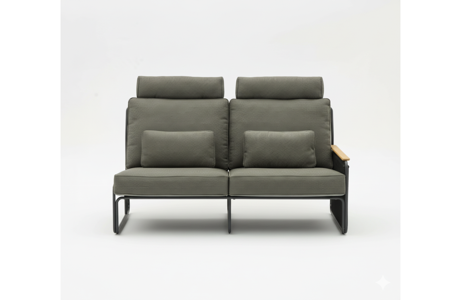 Диван 2-місний з ПРАВИМ підлокітником (з подушками) LAGOM RIVA Lm 51G / ANTHRACITE