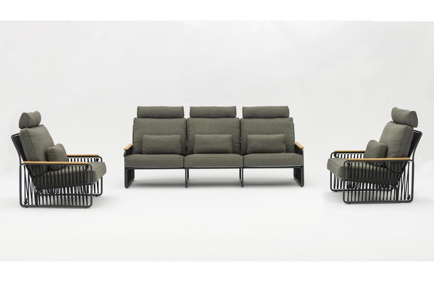 Диван 3-місний (з подушками) LAGOM RIVA Lm 48G / ANTHRACITE