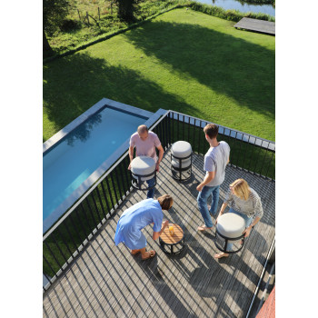 Комплект 4 пуфи (з подушками) + столик LAGOM TOTEM-5 Lm 15 / TAUPE