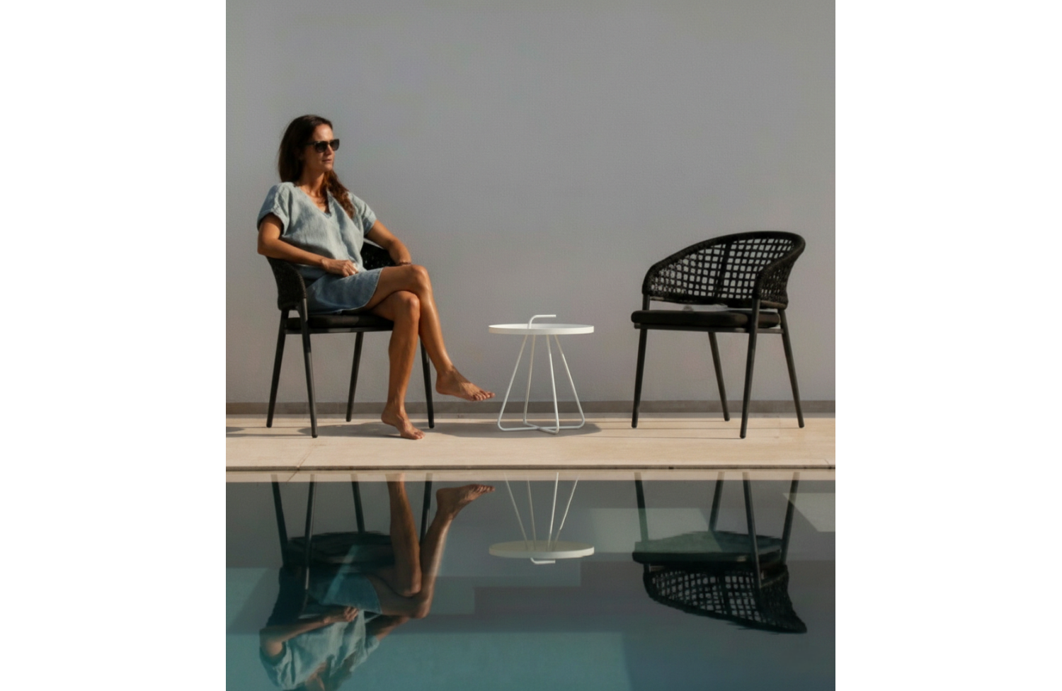 Кутовий Столик круглий (алюм) д.44 LAGOM HOOK Lm 61T / TAUPE