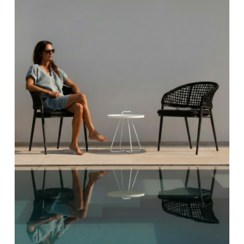 Кутовий Столик круглий (алюм) д.44 LAGOM HOOK Lm 61T / TAUPE